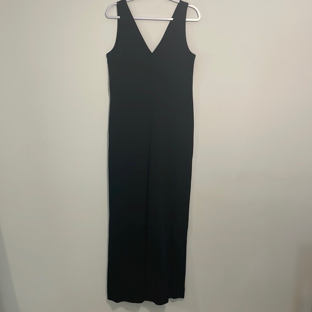 James Perse Black V-Neck Sleeveless Jumpsuit
